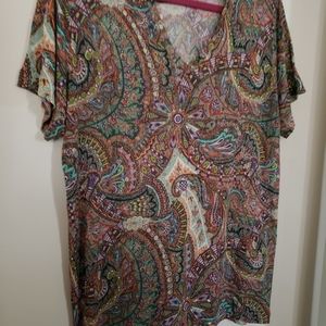 Etro Paisley v-neck tshirt